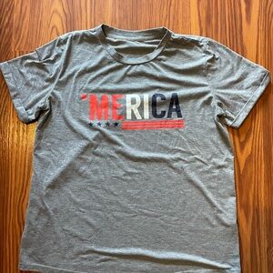 Gray 'Merica Graphic T-Shirt